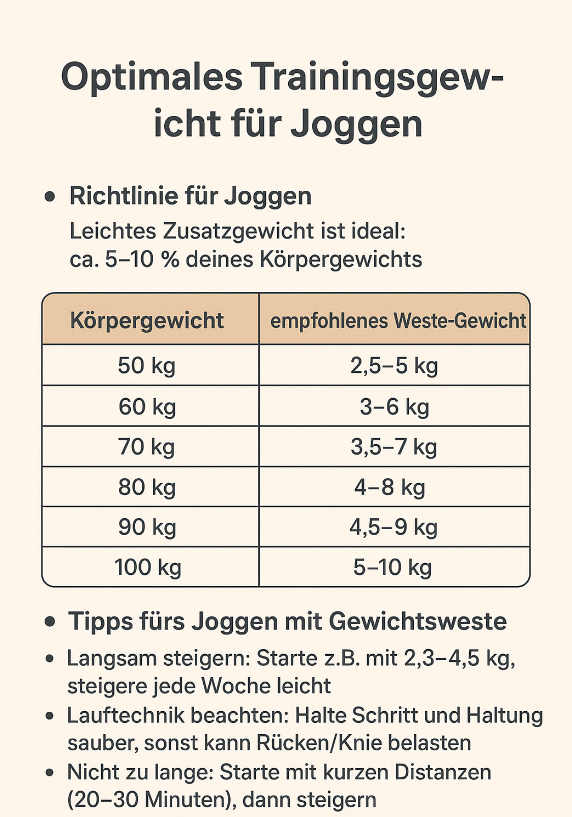 Jogging Weight Vest